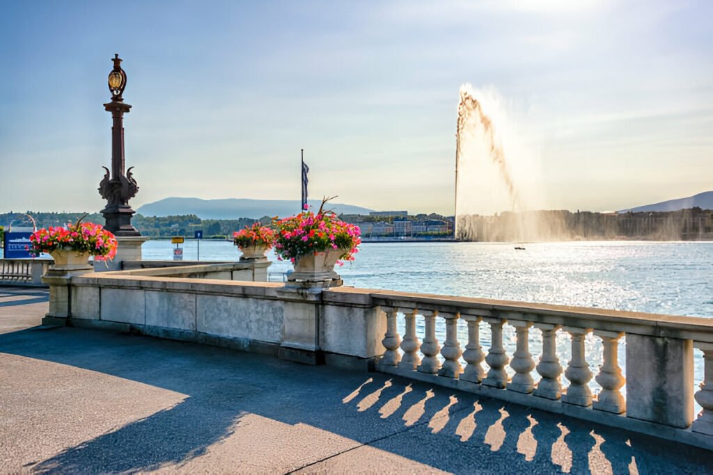 The Jet D'eau, Water Fountainis The Best Places to Visit in Switzerland in Summer